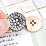 10pcs Rhinestone Metal Snap Buttons for DIY Jewelry