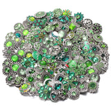10pcs/lot Crystal Rhinestone Flower Snap Buttons 18mm 20mm DIY Jewelry