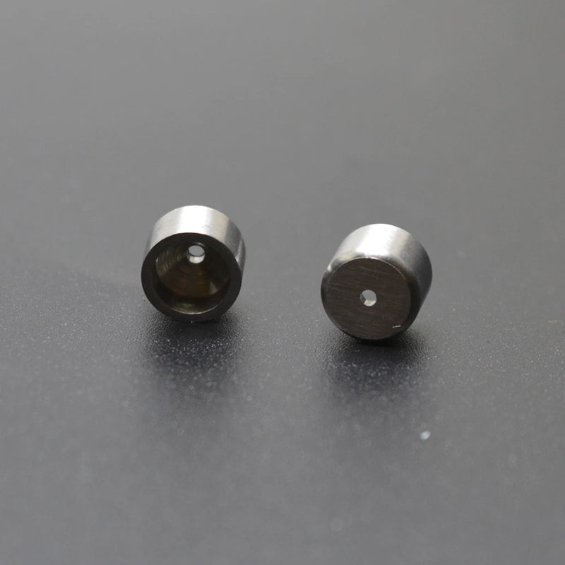 10pcs Stainless Steel Crimp End Beads Round Stopper Spacer Beads DIY Jewelry