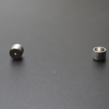 10pcs Stainless Steel Crimp End Beads Round Stopper Spacer Beads DIY Jewelry