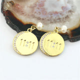 11:11 CZ Pendant Plating Pearl Charm Women Jewelry Accessories