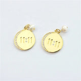 11:11 CZ Pendant Plating Pearl Charm Women Jewelry Accessories