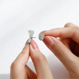 10pcs Pearl Circle Brooch Pins PU Button Women Metal Sweater Collar Hijab Pin