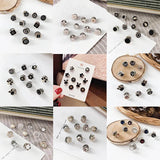 10pcs Pearl Circle Brooch Pins PU Button Women Metal Sweater Collar Hijab Pin