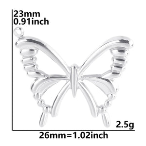10pcs Stainless Steel Insect Jewelry Pendant Charm DIY Earrings Craft Supplies