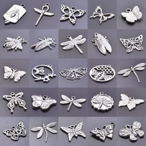 10pcs Stainless Steel Insect Jewelry Pendant Charm DIY Earrings Craft Supplies