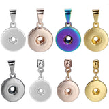 10pcs Snap Buttons Pendant Charm DIY Necklace Jewelry Findings