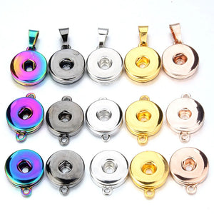 10pcs DIY Charm Snap Buttons 18mm/12mm Snap Jewelry Finding ZM004