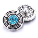 10pcs Crystal Round 18mm Snap Buttons Interchangeable for Bracelet Bangle