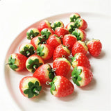 10pcs 3D Strawberry Resin Charms Earring DIY Jewelry Accessories