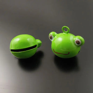 10pcs Jingle Bells Craft Pendant Charms Christmas Frog Pet Decor 21mm