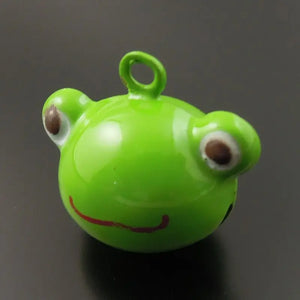10pcs Jingle Bells Craft Pendant Charms Christmas Frog Pet Decor 21mm