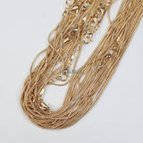 10pcs KC 1.2mm Snake Chain Necklaces for Women 16" 18" 20" 24"