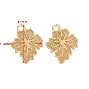10pcs Leaves Earrings Stainless Steel DIY Earring For Women Girls
