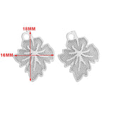 10pcs Leaves Earrings Stainless Steel DIY Earring For Women Girls