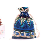 10pcs/lot Orange Diamond Linen Cotton Bags 10x14cm Wedding Favor Gift Pouches