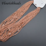10pcs Pink Rose Plated Necklace Chains