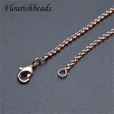 10pcs Pink Rose Plated Necklace Chains