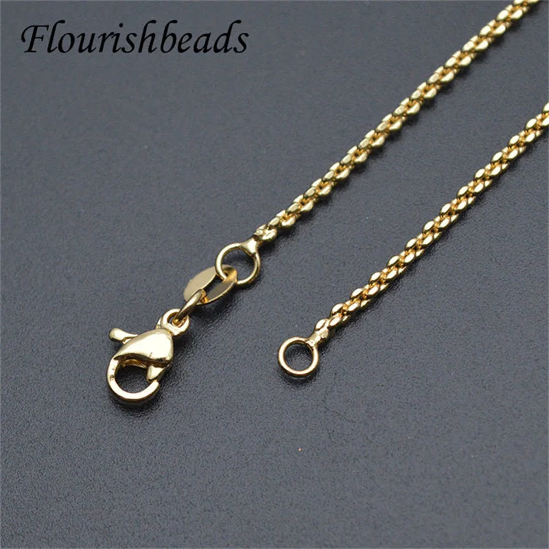 10pcs Pink Rose Plated Necklace Chains