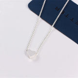 10pcs Love Heart Necklace Stainless Steel Couple Pendant Jewelry