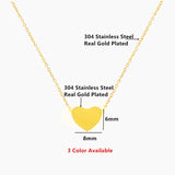 10pcs Love Heart Necklace Stainless Steel Couple Pendant Jewelry