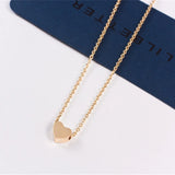 10pcs Love Heart Necklace Stainless Steel Couple Pendant Jewelry
