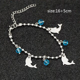 Crystal Dolphin Stainless Steel Bracelet for Women