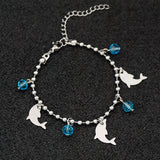Crystal Dolphin Stainless Steel Bracelet for Women