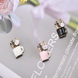 10pcs Gold Enamel Charms for DIY Jewelry Making