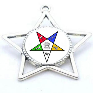 10pcs Masonic Eastern Star Charms Oes Pentagram Pendant for Jewelry Making