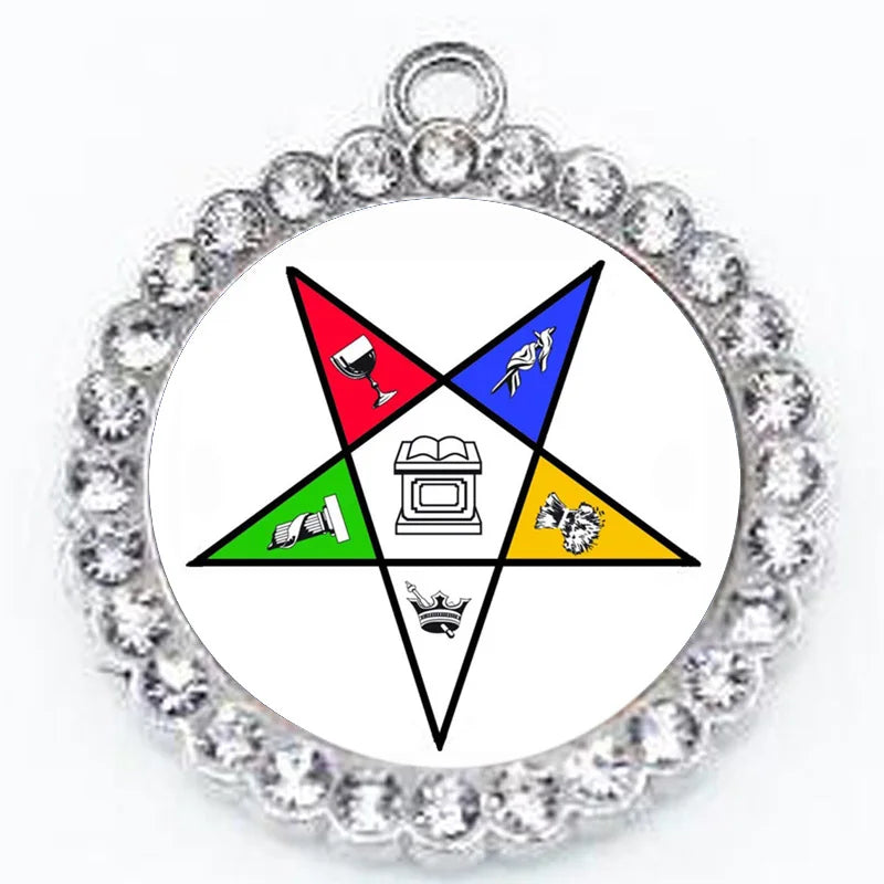 10pcs Masonic Eastern Star Charms Oes Pentagram Pendant for Jewelry Making
