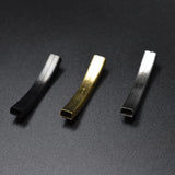 10pcs Matte Stainless Steel Tube Beads Bayonet Clasp Leather Bracelet Jewelry
