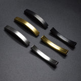 10pcs Matte Stainless Steel Tube Beads Bayonet Clasp Leather Bracelet Jewelry