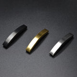 10pcs Matte Stainless Steel Tube Beads Bayonet Clasp Leather Bracelet Jewelry