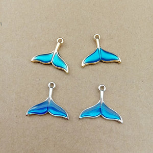 10pcs Mermaid Fish Tail Charms DIY Bracelet Pendants Earring Jewelry