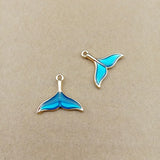 10pcs Mermaid Fish Tail Charms DIY Bracelet Pendants Earring Jewelry