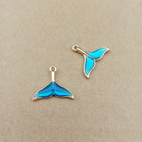 10pcs Mermaid Fish Tail Charms DIY Bracelet Pendants Earring Jewelry