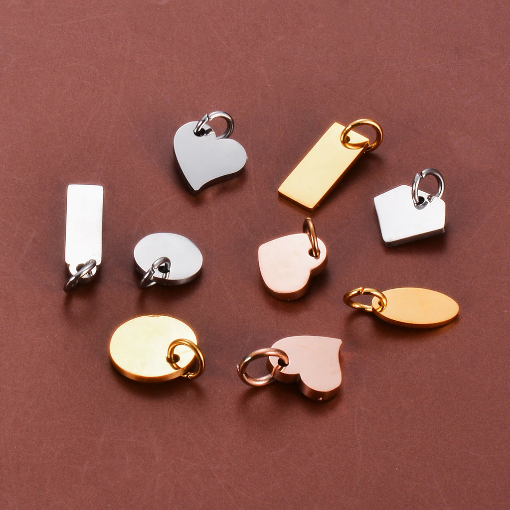 10pcs Stainless Steel Charms for DIY Jewelry Necklace Bracelet Anklet