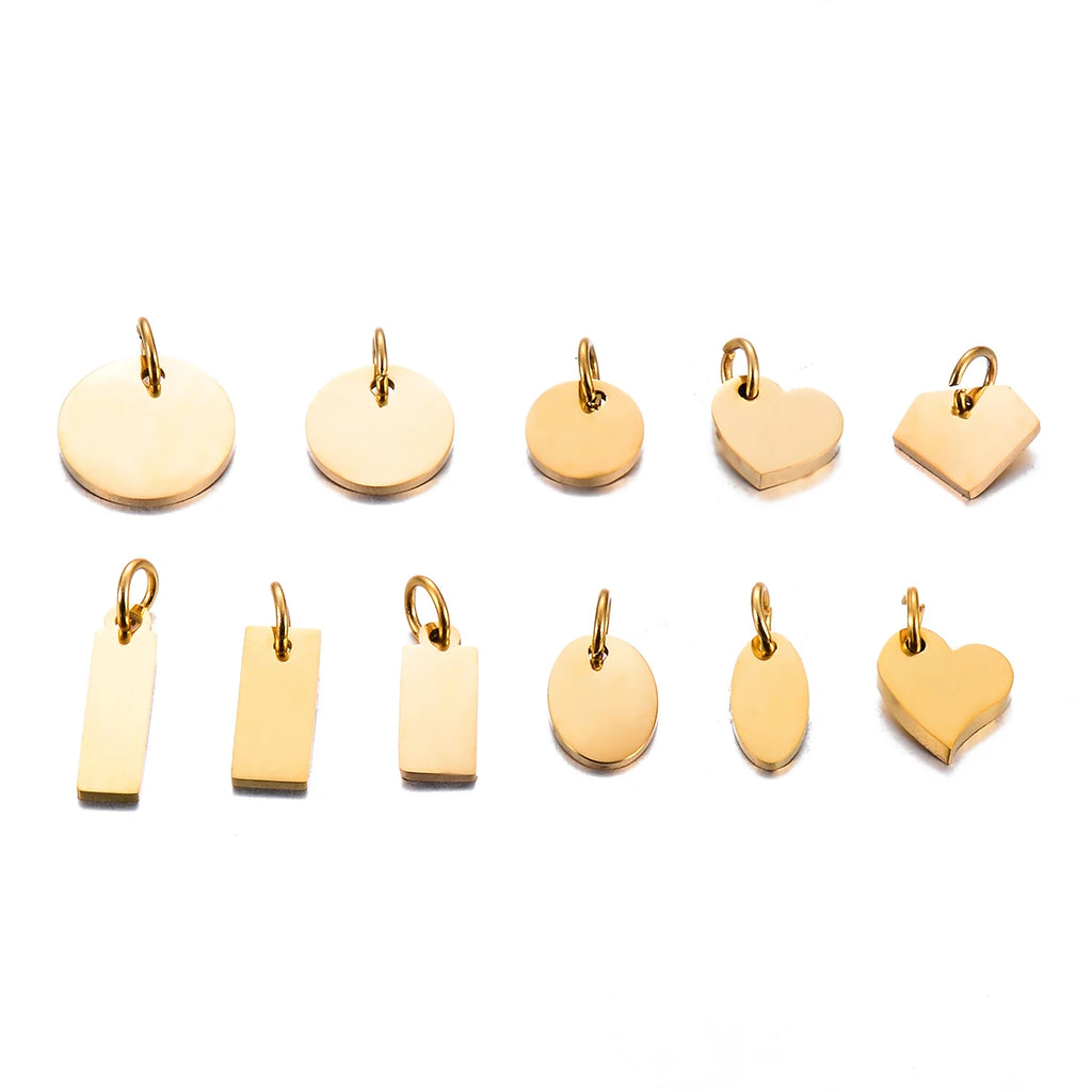 10pcs Stainless Steel Charms for DIY Jewelry Necklace Bracelet Anklet