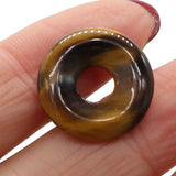 10pcs Mixed Natural Stone Bead Malachites Tiger Eye Big Hole Loose Bead 18mm