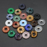 10pcs Mixed Natural Stone Bead Malachites Tiger Eye Big Hole Loose Bead 18mm