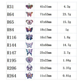 10pcs Rainbow Butterfly Insect Pendants DIY Charms for Jewelry Making