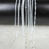10pcs/lot Mix Style Silver Chain Necklace Thin Chains Men Women Choker