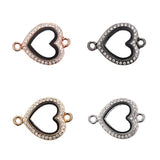 10pcs/lot Mix Heart Locket Pendants Round Rhinestone Glass Memory Charm