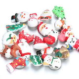 Christmas Snap Buttons Jewelry Mixed 10pcs 18mm Santa Claus Charms Snap Bracelet