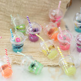 10pcs Mixed Fruit Juice Lemon Drink Cup Charms Pendant DIY Earrings Keychain
