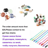 10pcs Mixed Stone Charms Pendants for Jewelry Making
