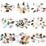 10pcs Mixed Stone Charms Pendants for Jewelry Making