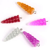10pcs Mixed Random Unicorn Horn Charms DIY Earrings Keychain