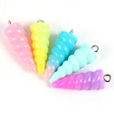 10pcs Mixed Random Unicorn Horn Charms DIY Earrings Keychain